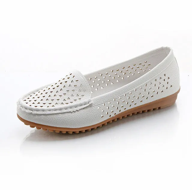 Ballet Flats Style Leather Shoes