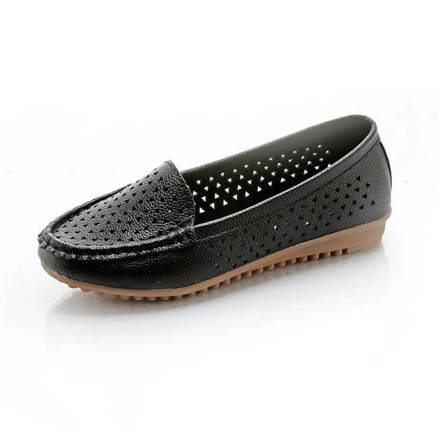 Ballet Flats Style Leather Shoes