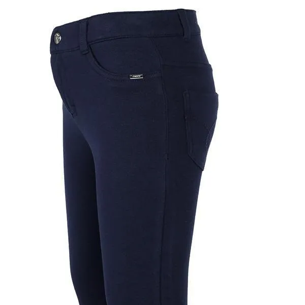 Girls NAVY BLUE BASIC TROUSERS WITH FLEECE