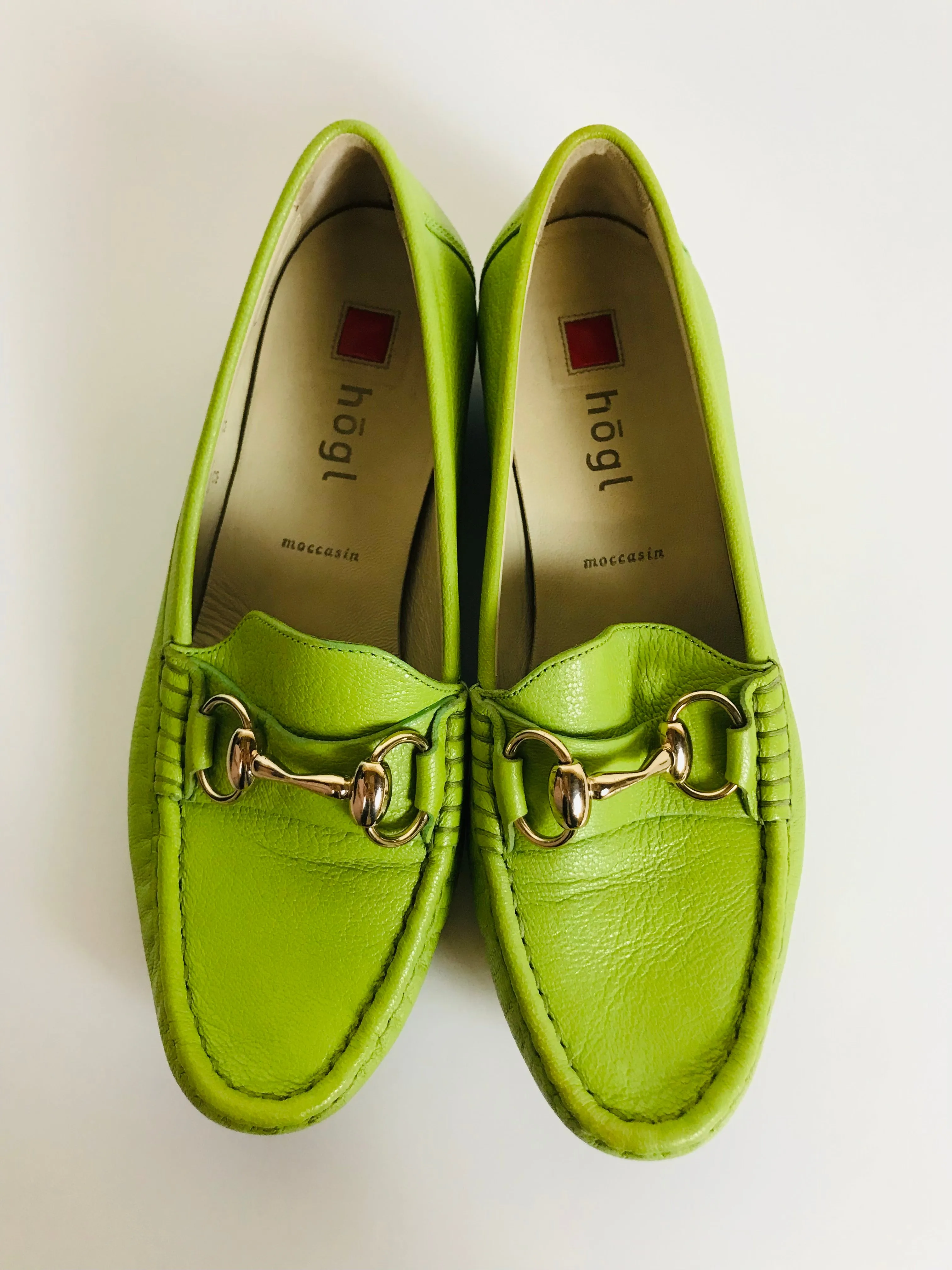Hogl Women's Leather Loafers Shoes | UK5 | Green