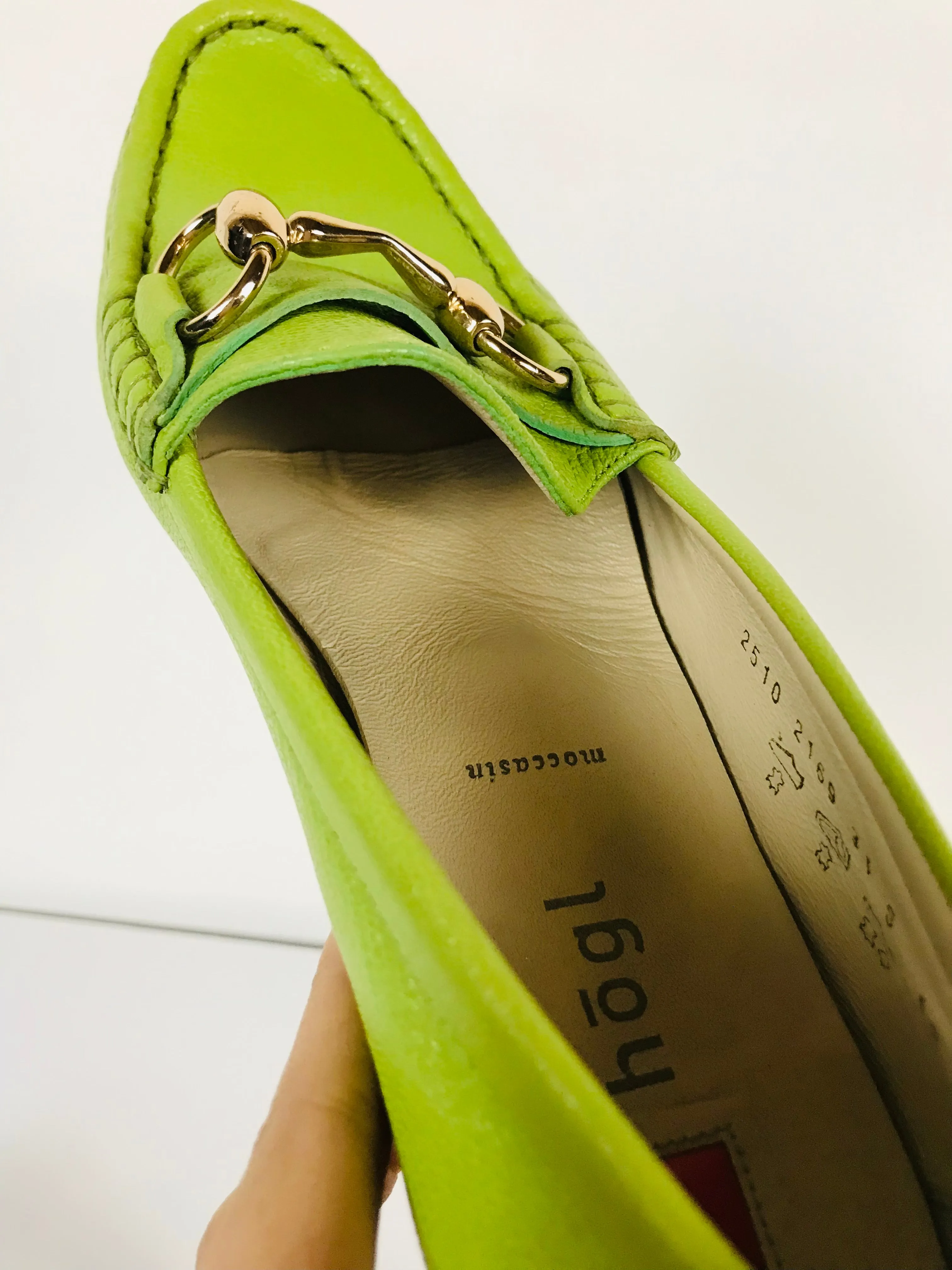 Hogl Women's Leather Loafers Shoes | UK5 | Green