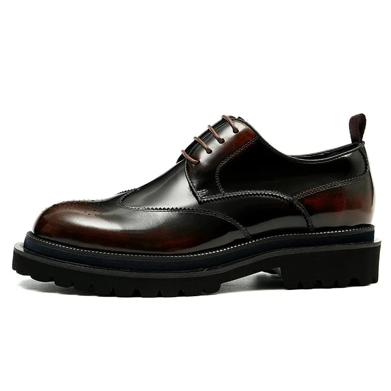 LaceLux Exotic Brogue Lace-up Shoes
