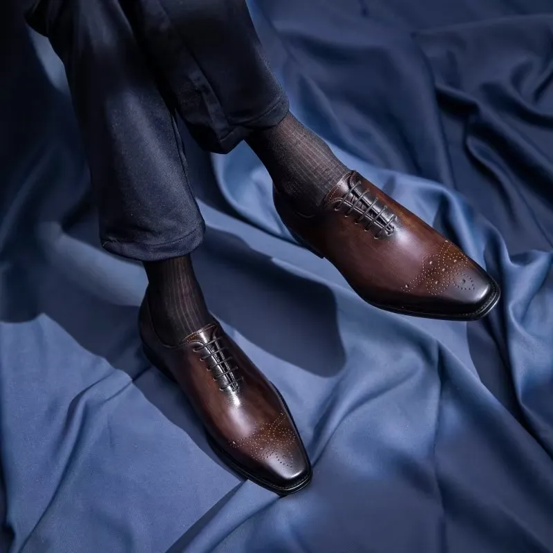 Luxury Cow Leather Elegance Oxford Shoes