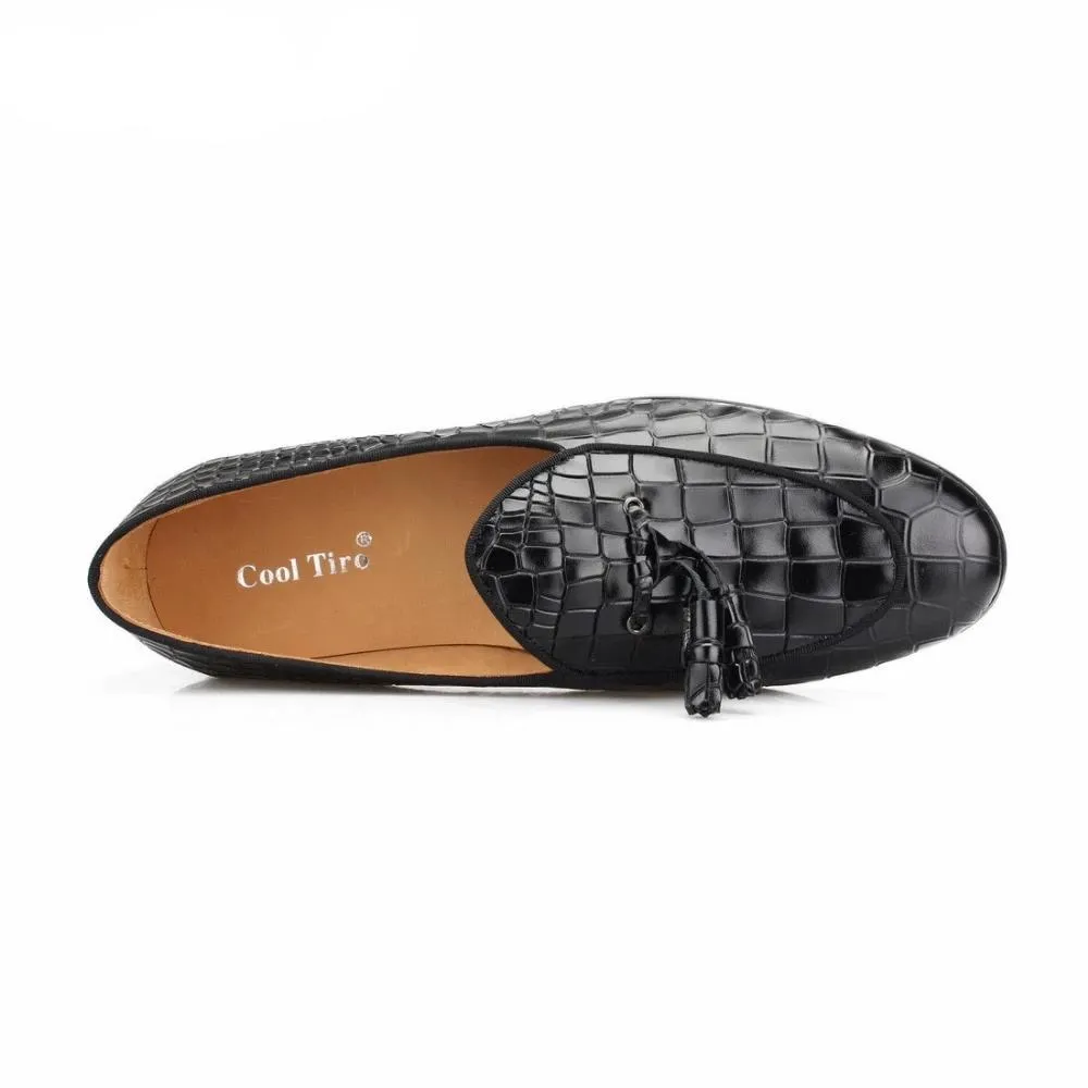 Luxury CrocTex Slip-On Solid Pattern Loafers