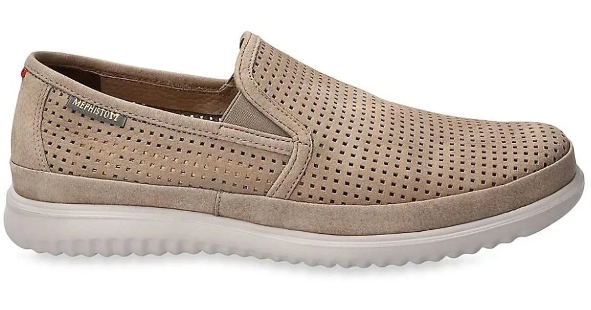 Mephisto Tiago Perforated Leather Loafers