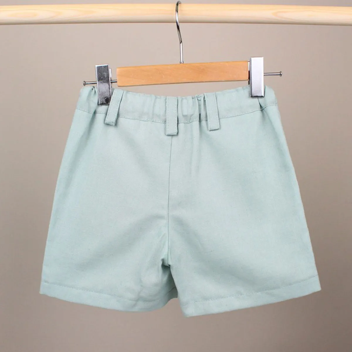 Sage Green Linen Shorts
